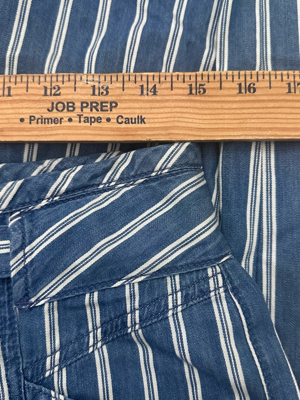 American Eagle Outfitters Blue and White Vertical Stripe Wide-Leg Pants Size 8 - Picture 8 of 14